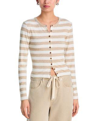 The Knit Wide Rib Stripe Cardigan by RAG&BONE