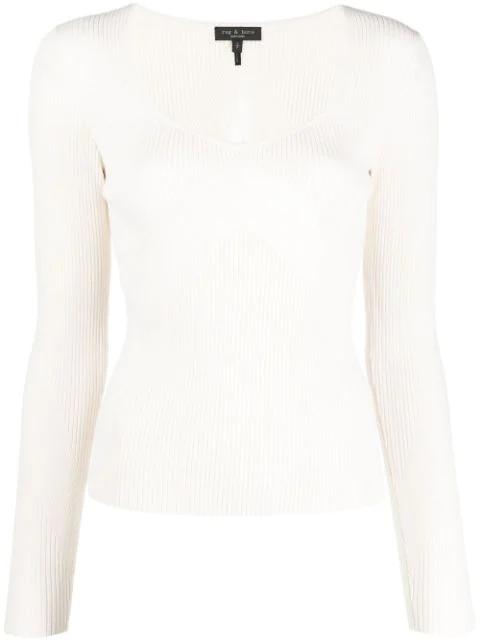 U-neck long-sleeved top by RAG&BONE