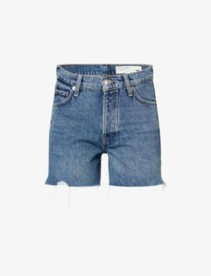 Vintage Frayed-Hem Denim Shorts by RAG&BONE