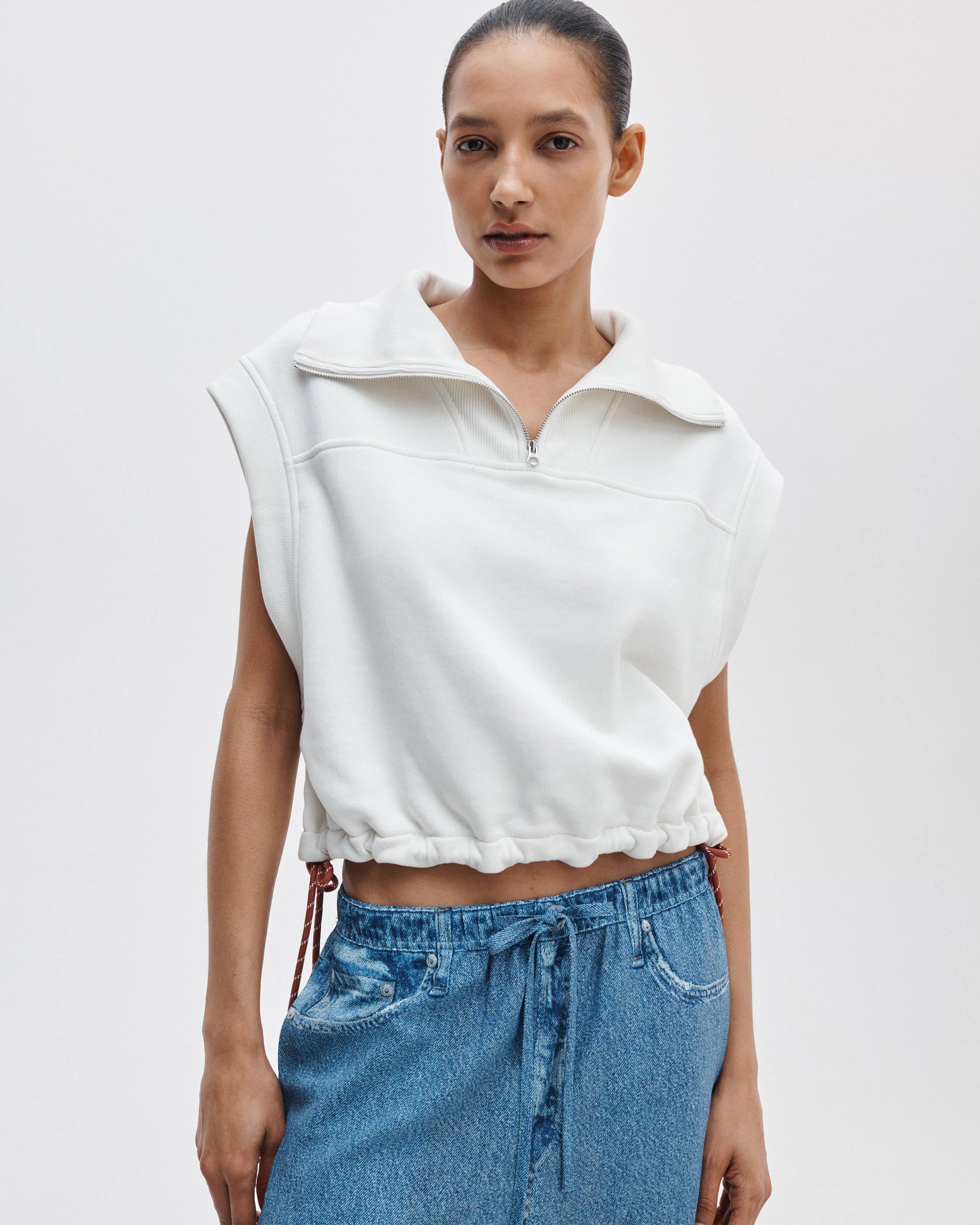 Vintage Terry Half-Zip Muscle Tee by RAG&BONE