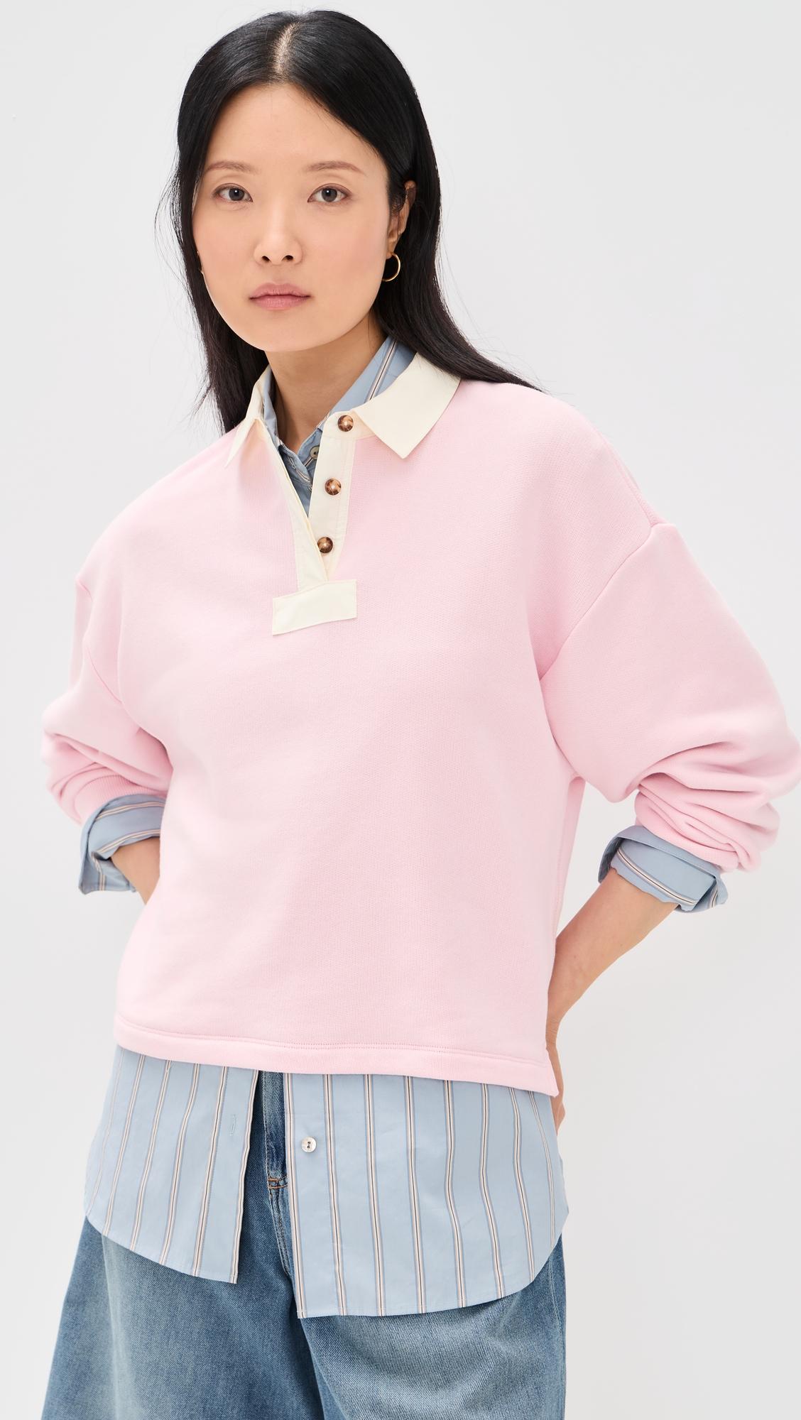 Vintage Terry Oversized Polo Sweatshirt by RAG&BONE