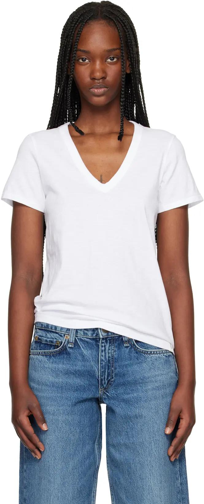 White 'The Slub Vee' T-shirt by RAG&BONE