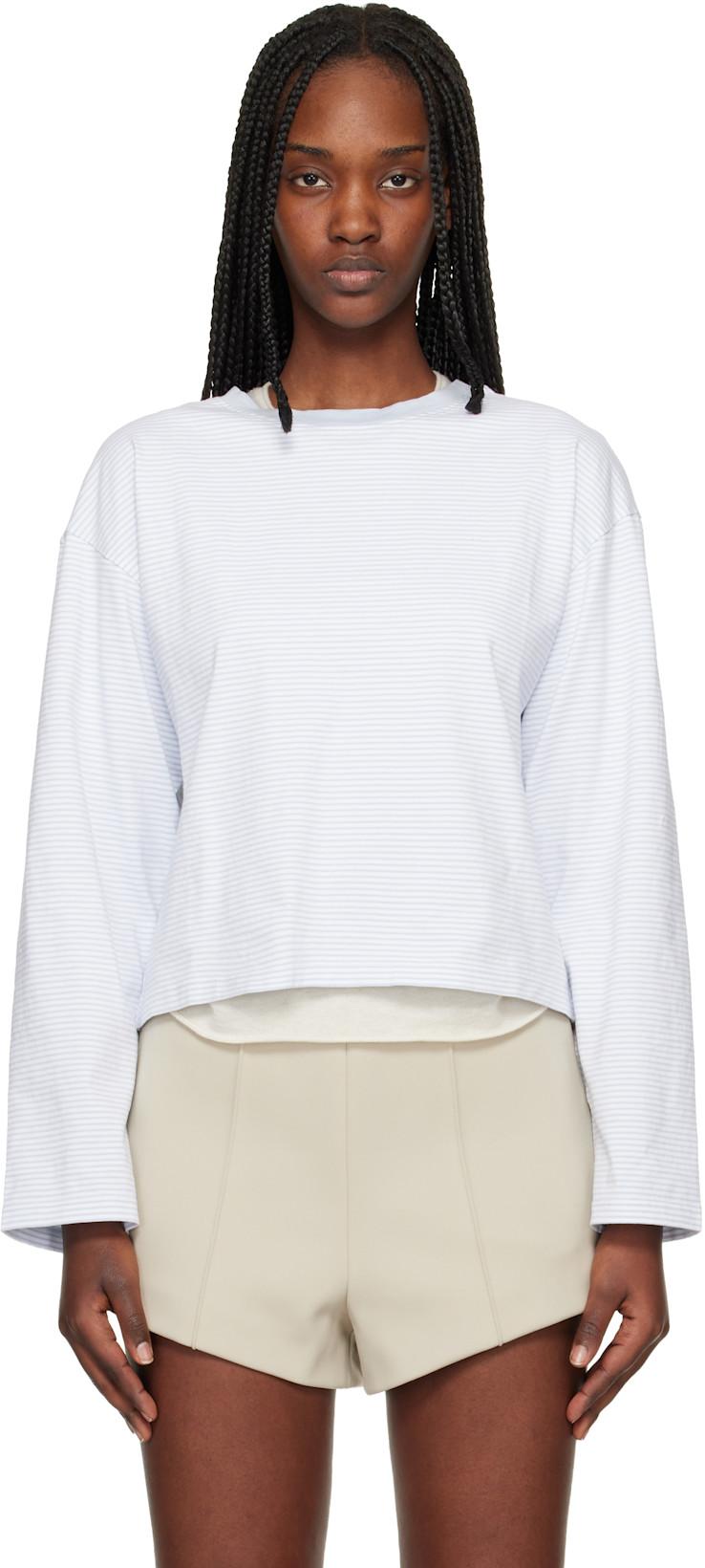 White & Blue Kelly Boxy Striped Long-Sleeve T-shirt by RAG&BONE