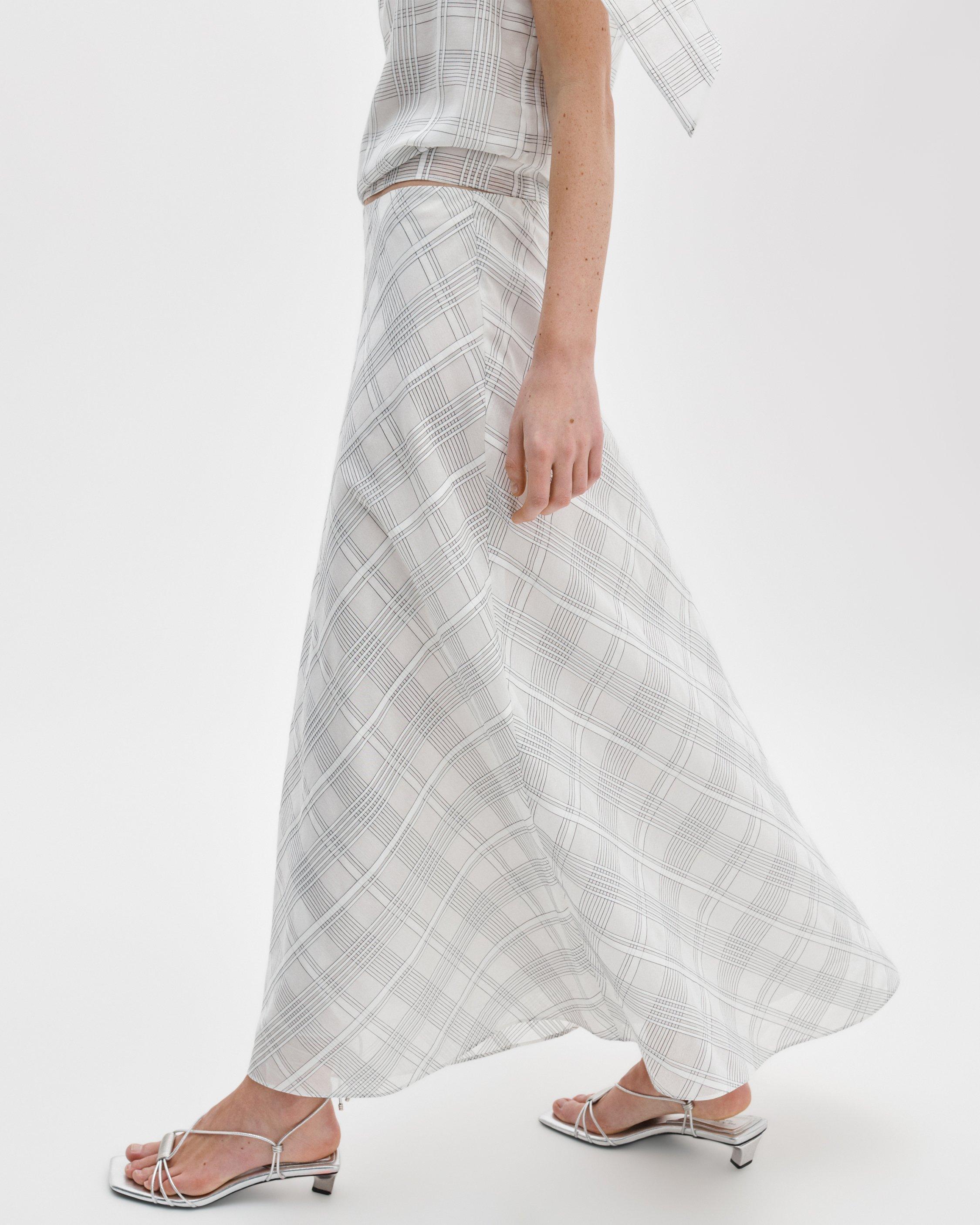Wren Plaid Cotton-Silk Skirt by RAG&BONE