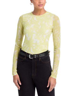 Yana Printed Mesh Long Sleeve Tee by RAG&BONE