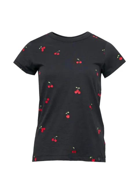 cherry-print slub-texture t-shirt by RAG&BONE