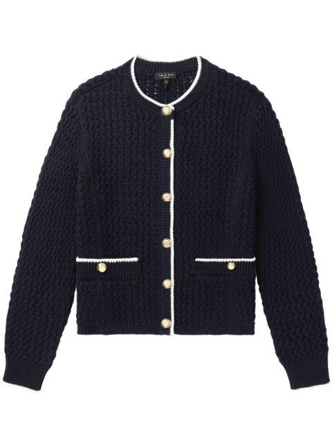 contrasting-trim cardigan by RAG&BONE