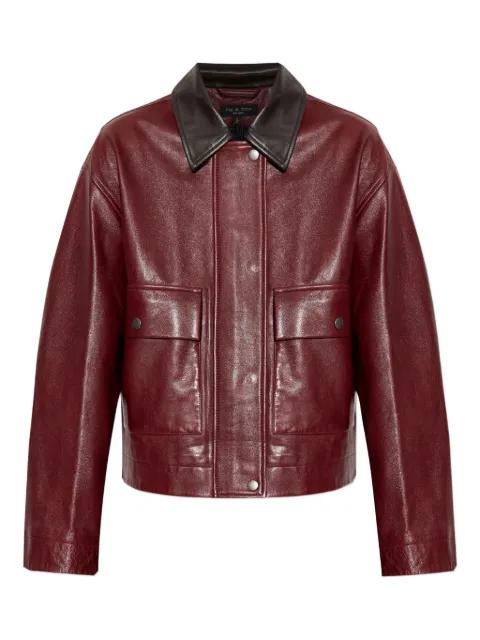 flap-pocket leather jacket by RAG&BONE