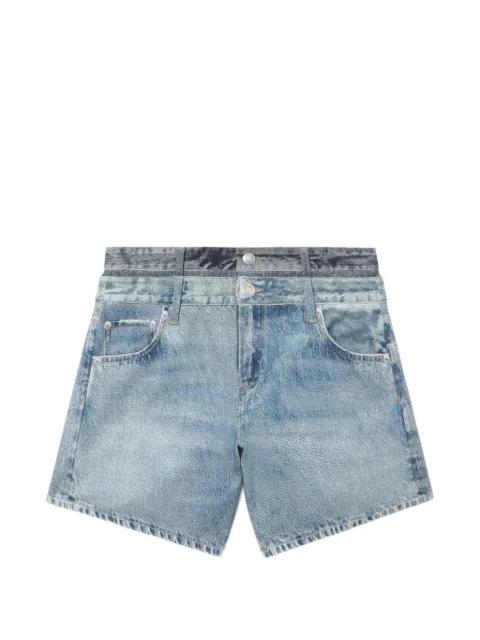 layered denim shorts by RAG&BONE