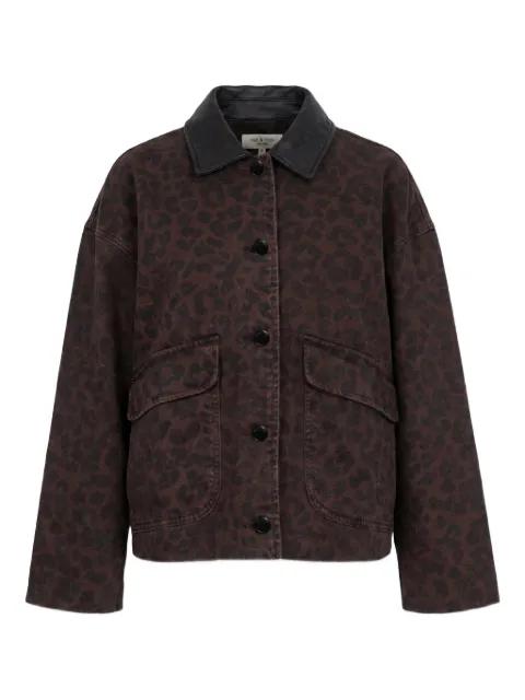 leopard-print collar jacket by RAG&BONE