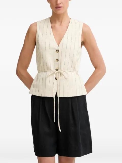 pinstripe-pattern tie-waist top by RAG&BONE