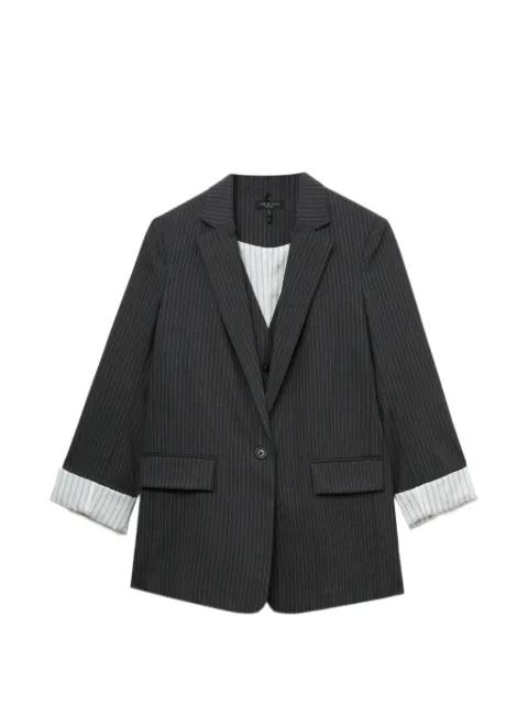 pinstripe three-quarter-sleeve blazer by RAG&BONE