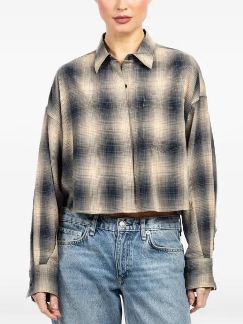 plaid-pattern cropped shirt by RAG&BONE