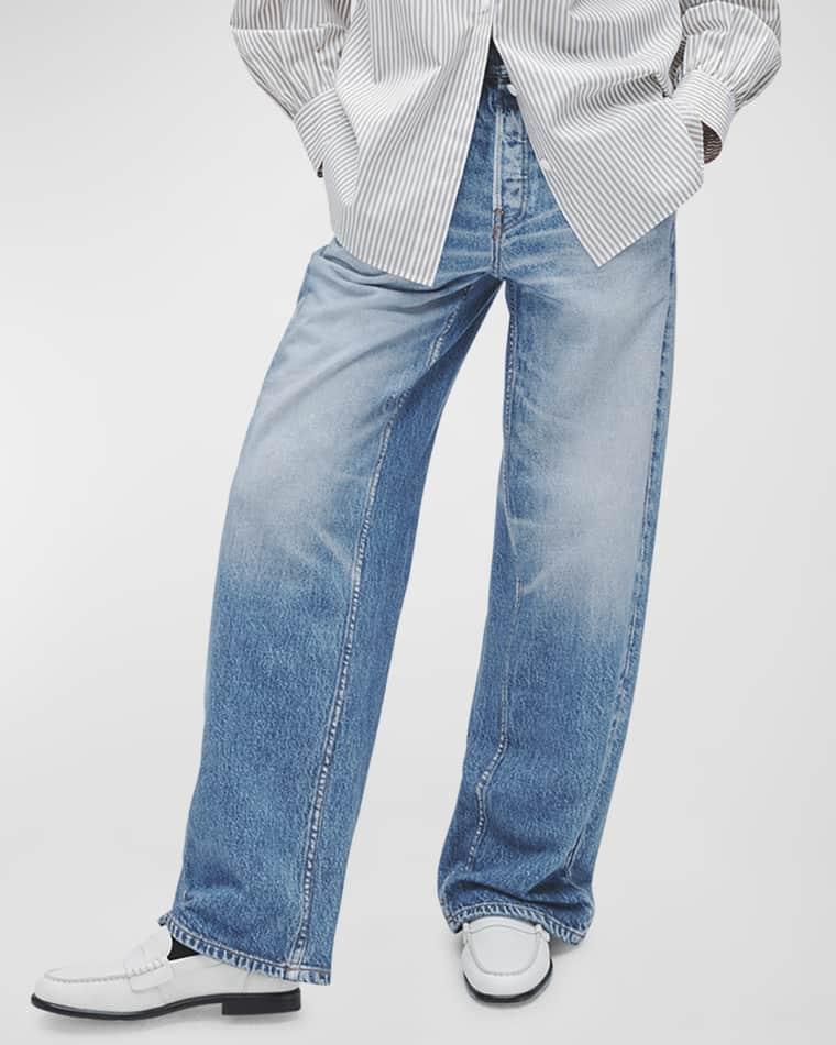 rb Miramar Cotton-Terry Wide-Leg Jeans by RAG&BONE