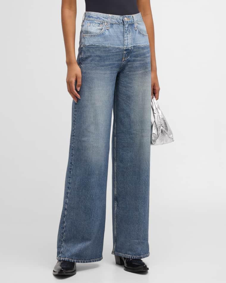 rb Miramar Sofie Cotton-Terry Wide-Leg Jeans by RAG&BONE