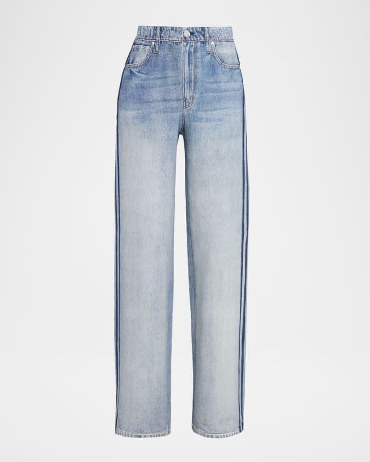 rb Miramar Terry Wide-Leg Track Jeans by RAG&BONE