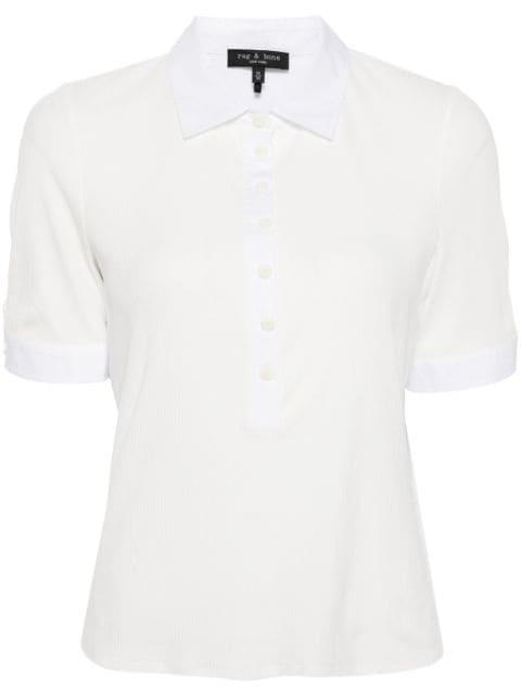 ribbed cotton-modal blend polo shirt by RAG&BONE
