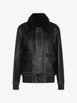 shearling-collar leather jacket by RAG&BONE