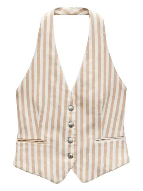 striped halterneck vest by RAG&BONE