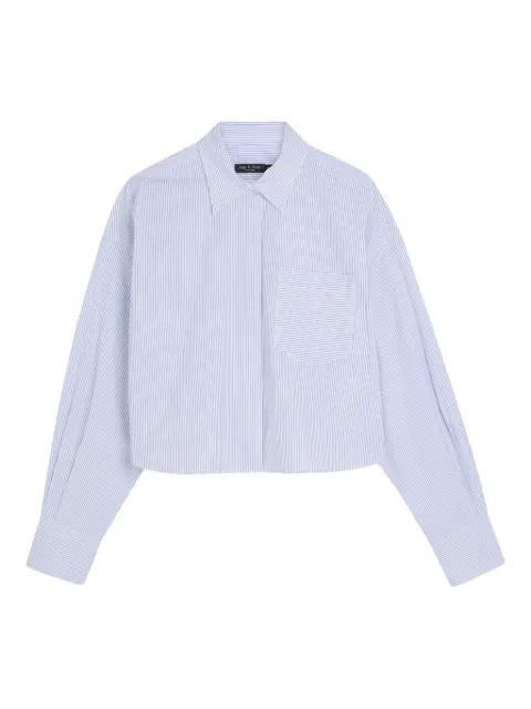 striped-pattern cropped shirt by RAG&BONE