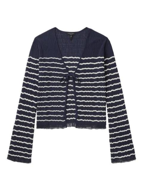 tie-front striped cardigan by RAG&BONE