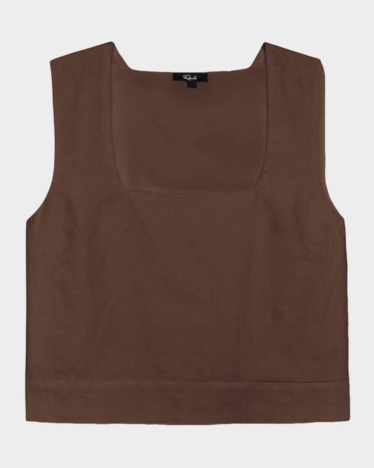 Akira Linen Crop Top by RAILS