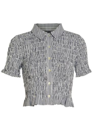 Alton smocked gingham cotton-poplin shirt by RAILS