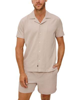 Amalfi Khaki Check Seersucker Shirt by RAILS