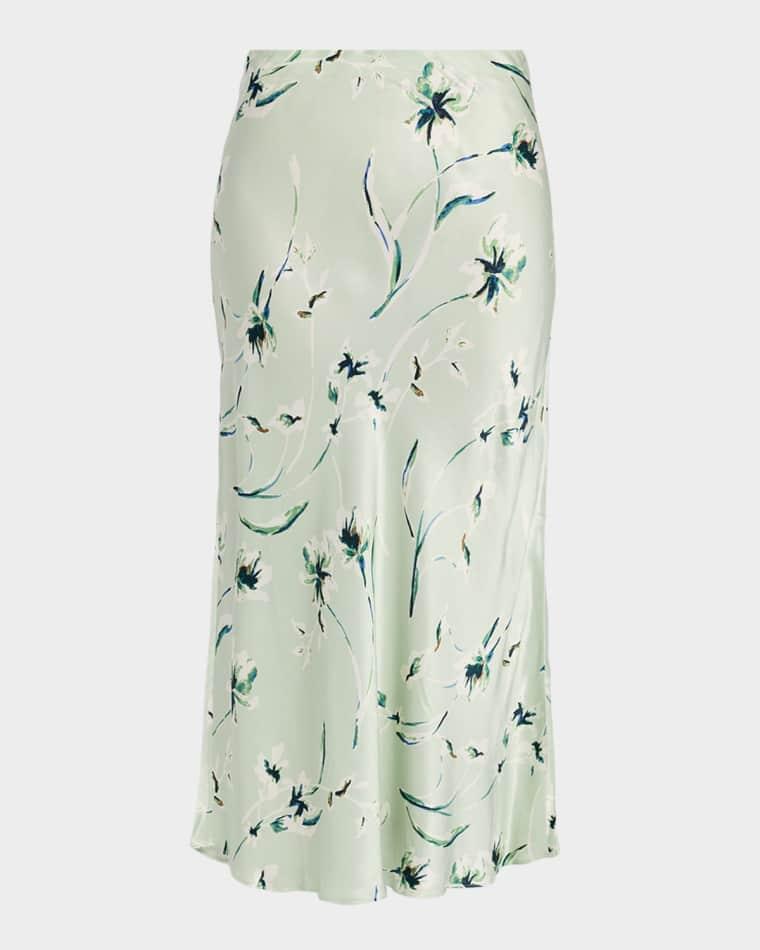 Anya Satin Midi Skirt by RAILS