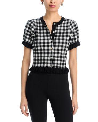 Aurora Plaid Ruffle Trim Top by RAILS