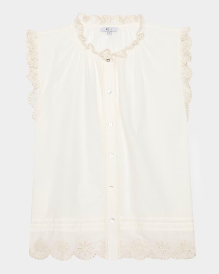 Avery Ruffled Eyelet Top by RAILS