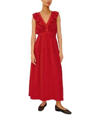 Beaux Ruffle Neck Maxi Dress by RAILS