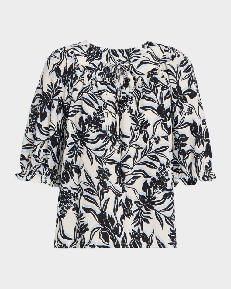 Belina Poplin Tie-Front Top by RAILS