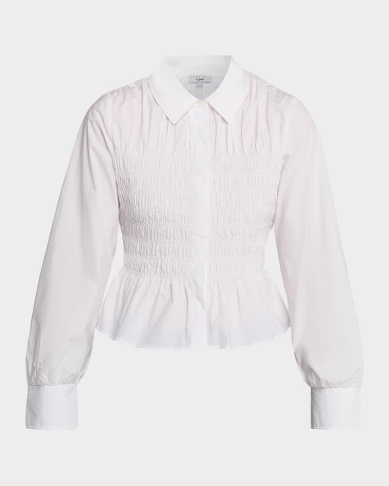 Bradshaw Smocked Button-Front Shirt by RAILS