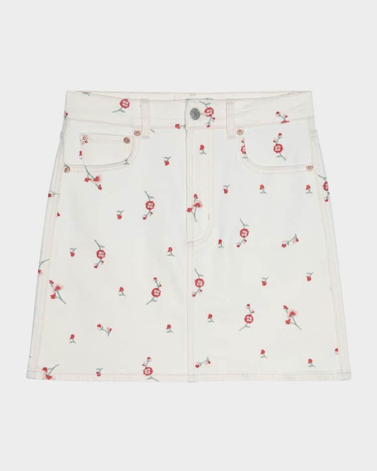 Burbank Floral Denim Miniskirt by RAILS