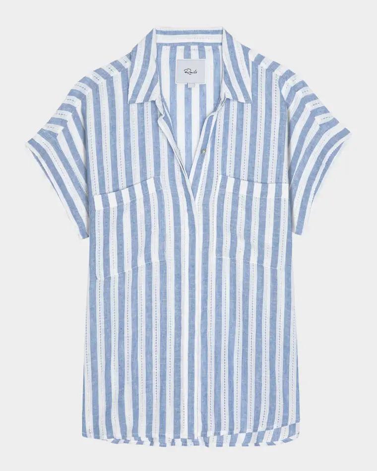 Cito Stripe Short-Sleeve Shirt by RAILS