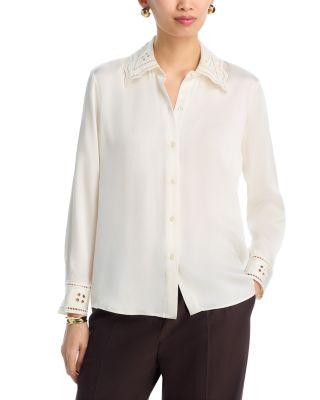 Clarise Silk Eyelet Blouse by RAILS