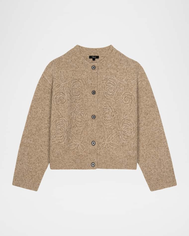 Coralee Rosette Alpaca-Blend Cardigan by RAILS