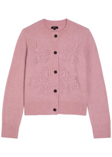 Coralee floral-embroidery knit cardigan by RAILS