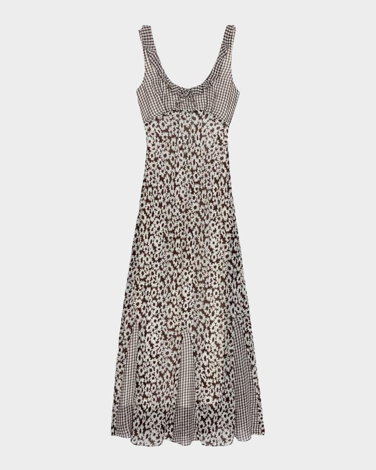 Dahlia Mixed-Print Chiffon Maxi Dress by RAILS