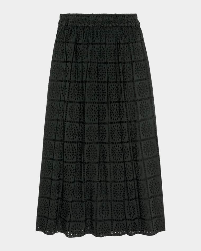 Dax Cotton Eyelet Maxi Skirt by RAILS