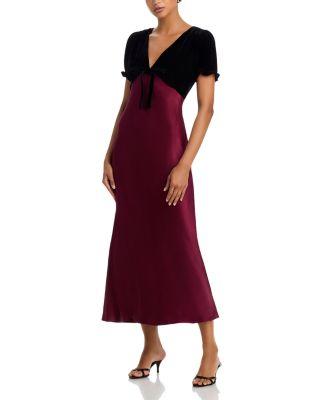 Dory Velvet Shrug Satin Dress by RAILS
