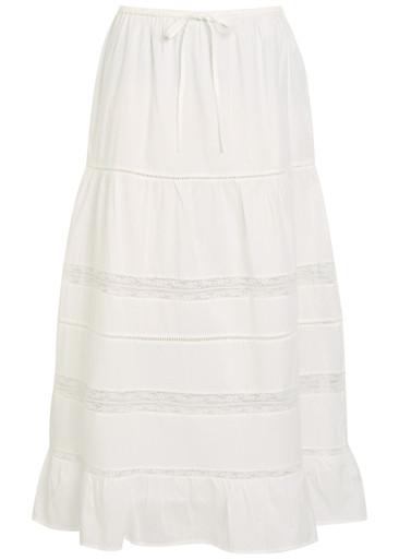 Hettie lace-trim cotton maxi skirt by RAILS
