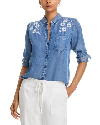 Ingrid Embroidered Button Front Shirt by RAILS
