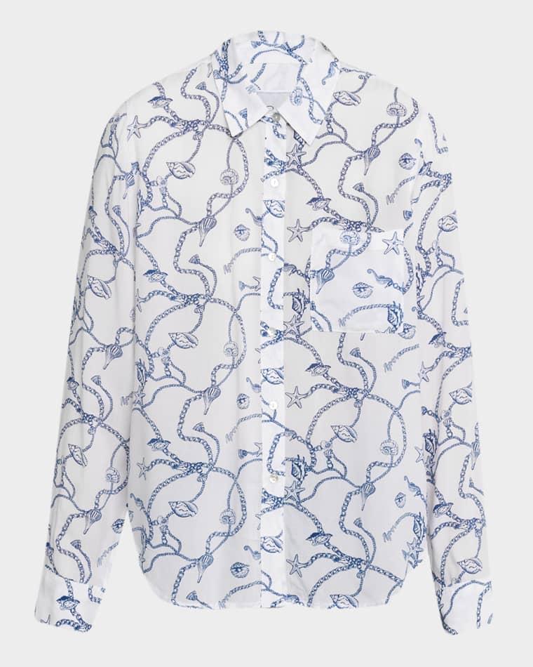 Josephine Nautical Button-Front Shirt by RAILS