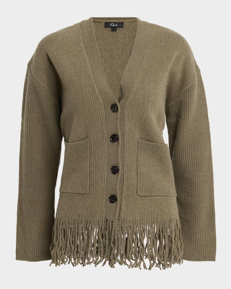 Kairi Fringe Wool-Blend Cardigan by RAILS