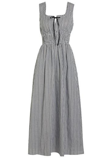 Kenton gingham cotton midi dress by RAILS