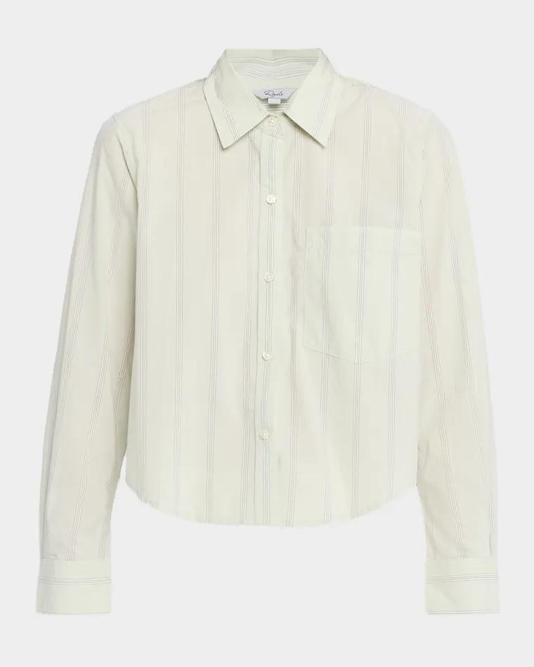 Leon Stripe Ramy Button-Front Shirt by RAILS