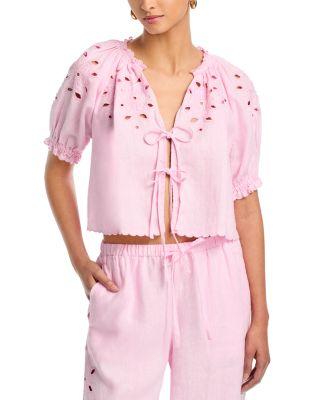 Lizbeth Linen Eyelet Top by RAILS