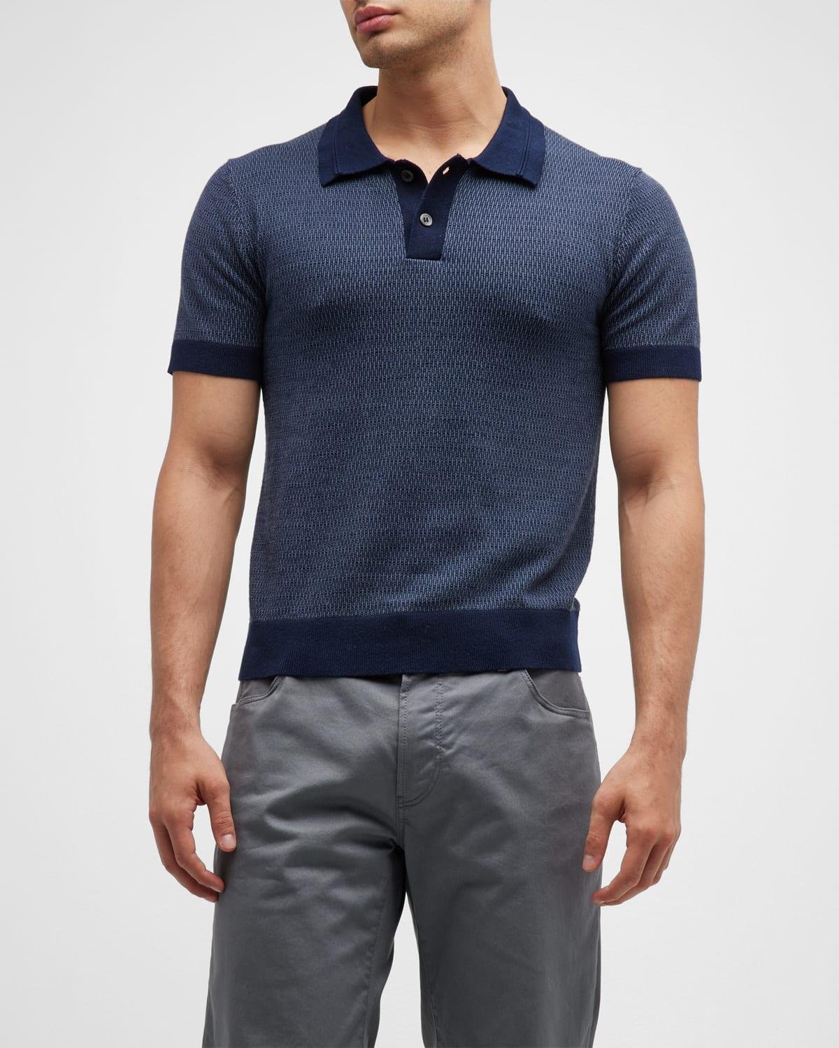 Men's Shoreditch Two-Tone Knit Polo Shirt by RAILS